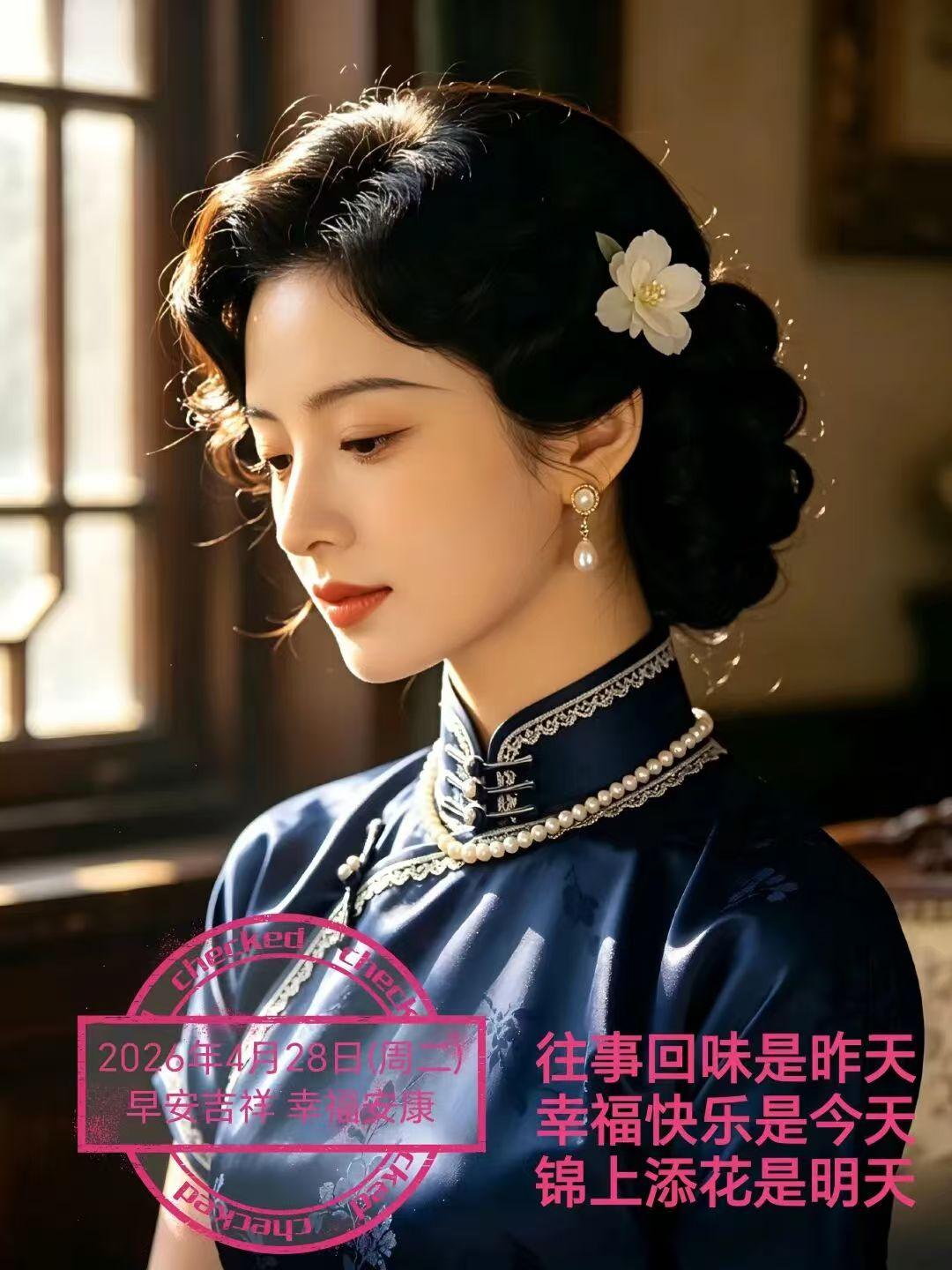 🌈点点心意丝丝情，🌷句句问候字字诚，🌊天天互动真开心，🌅一生幸福笑盈盈。