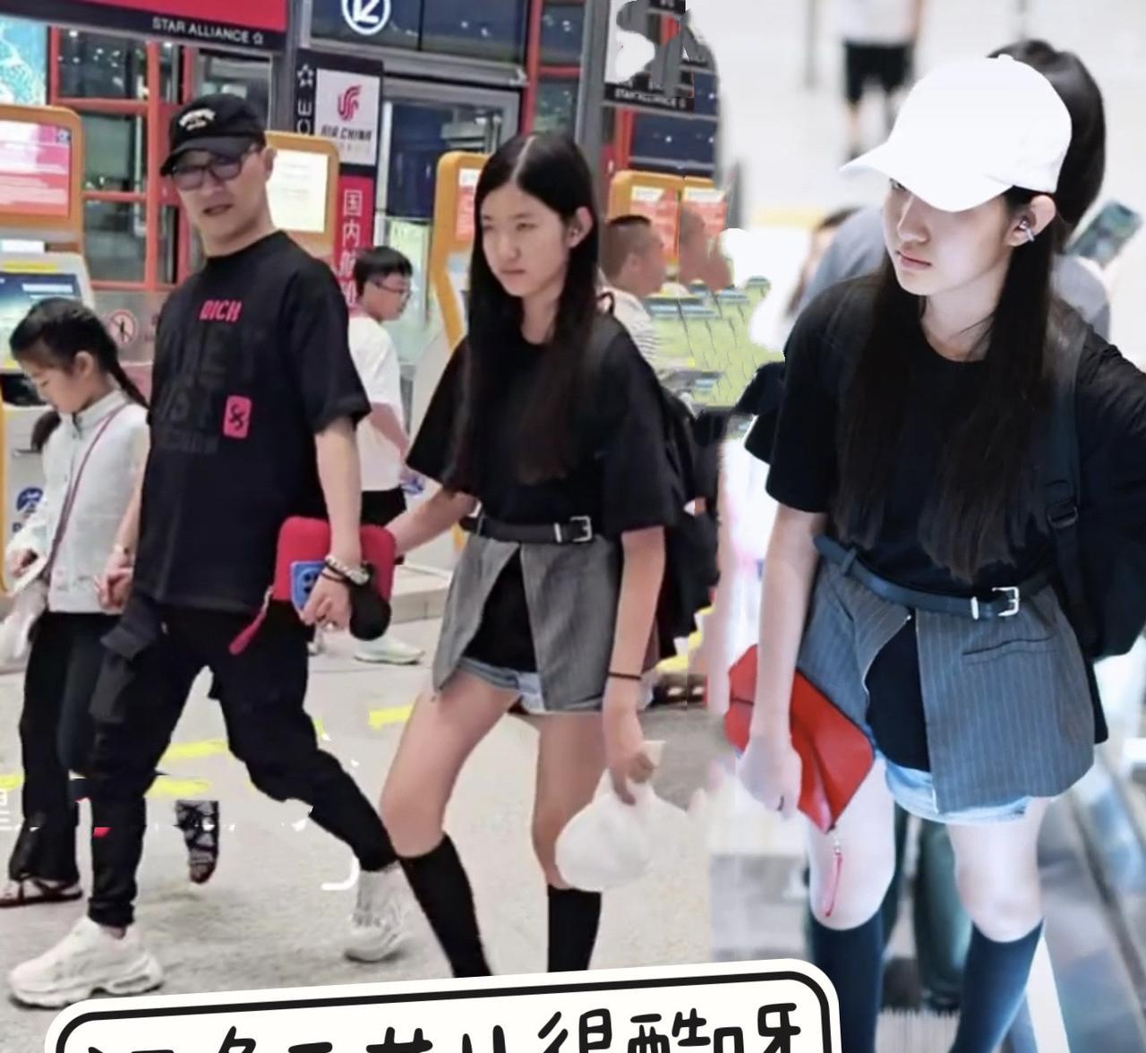 汪峰二女儿汪璟怡很酷呀！汪璟怡从小跟妈妈生活，很少露脸，汪峰除了付抚养费，也常探