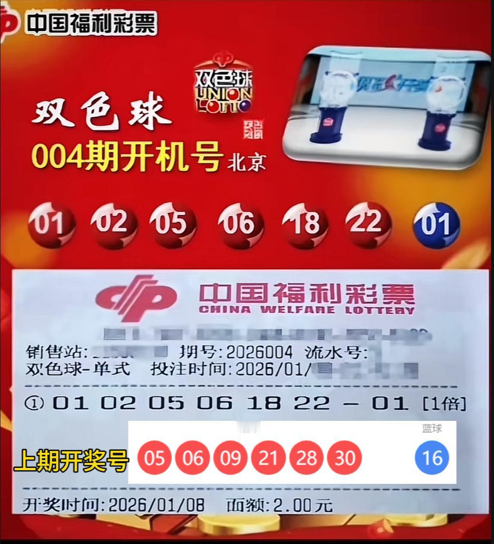 双色球第26004期开机号码正式公布，本期亮点纷呈：一、连号组合双双登场：0