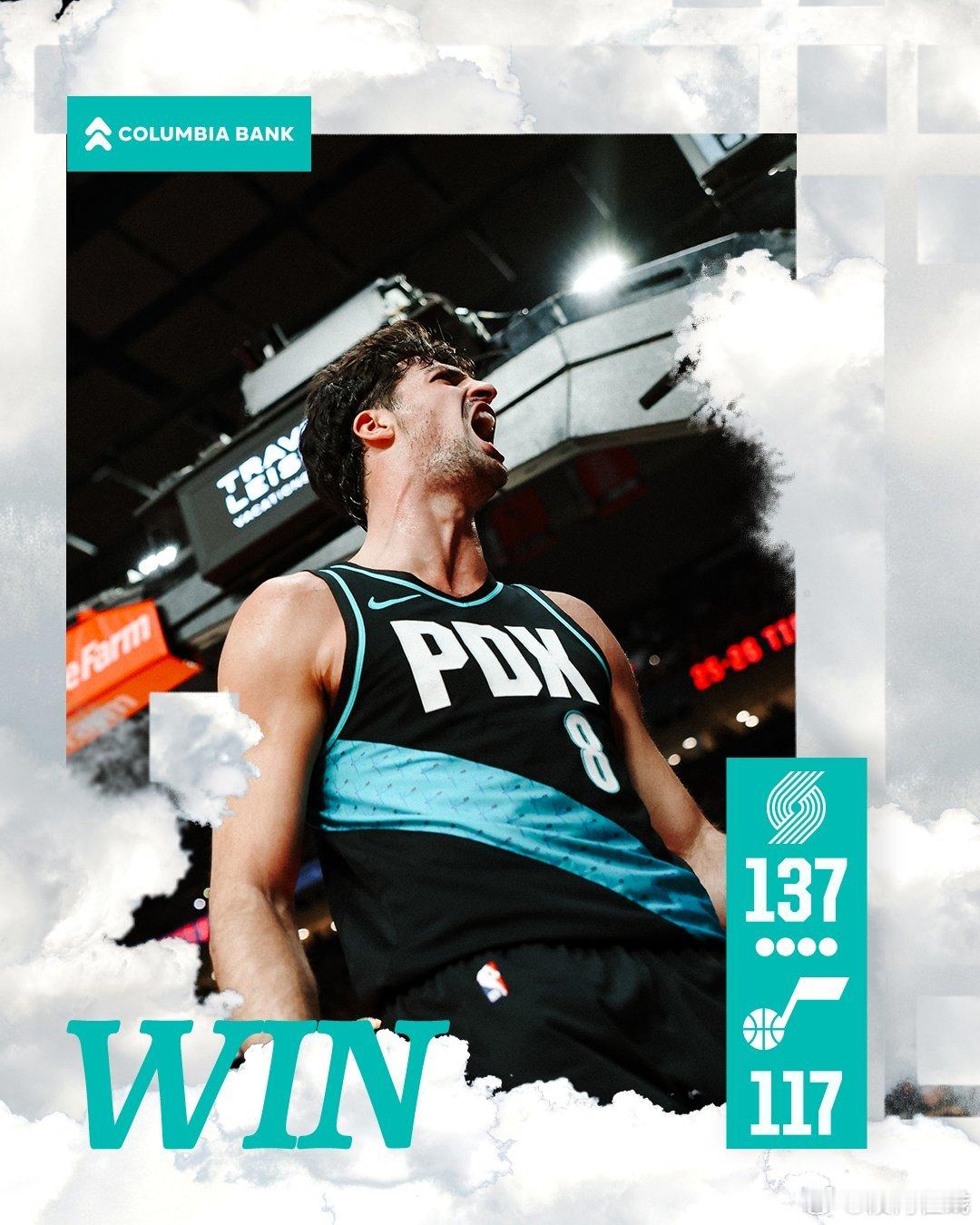 最终，小杨出战2分14秒，拿下4分…其实这场比赛，开拓者半场就领先了20分。为了