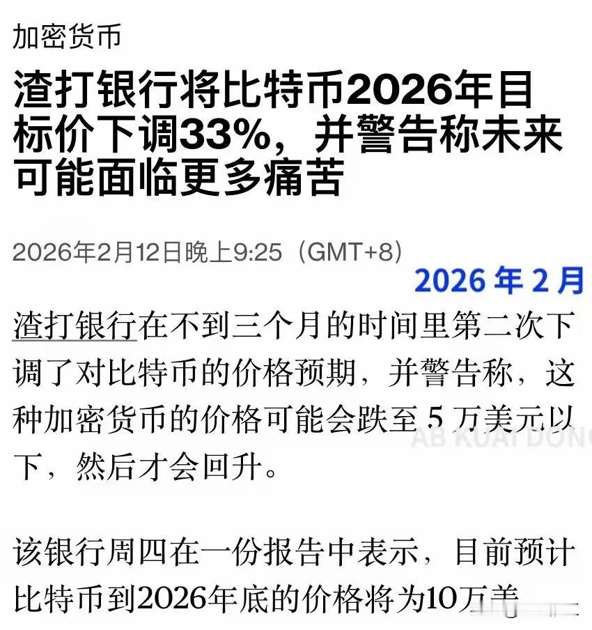 被美国吹成天的比特币。2025年，查达银行说，比特币会达到50万亿美元。搞得全世