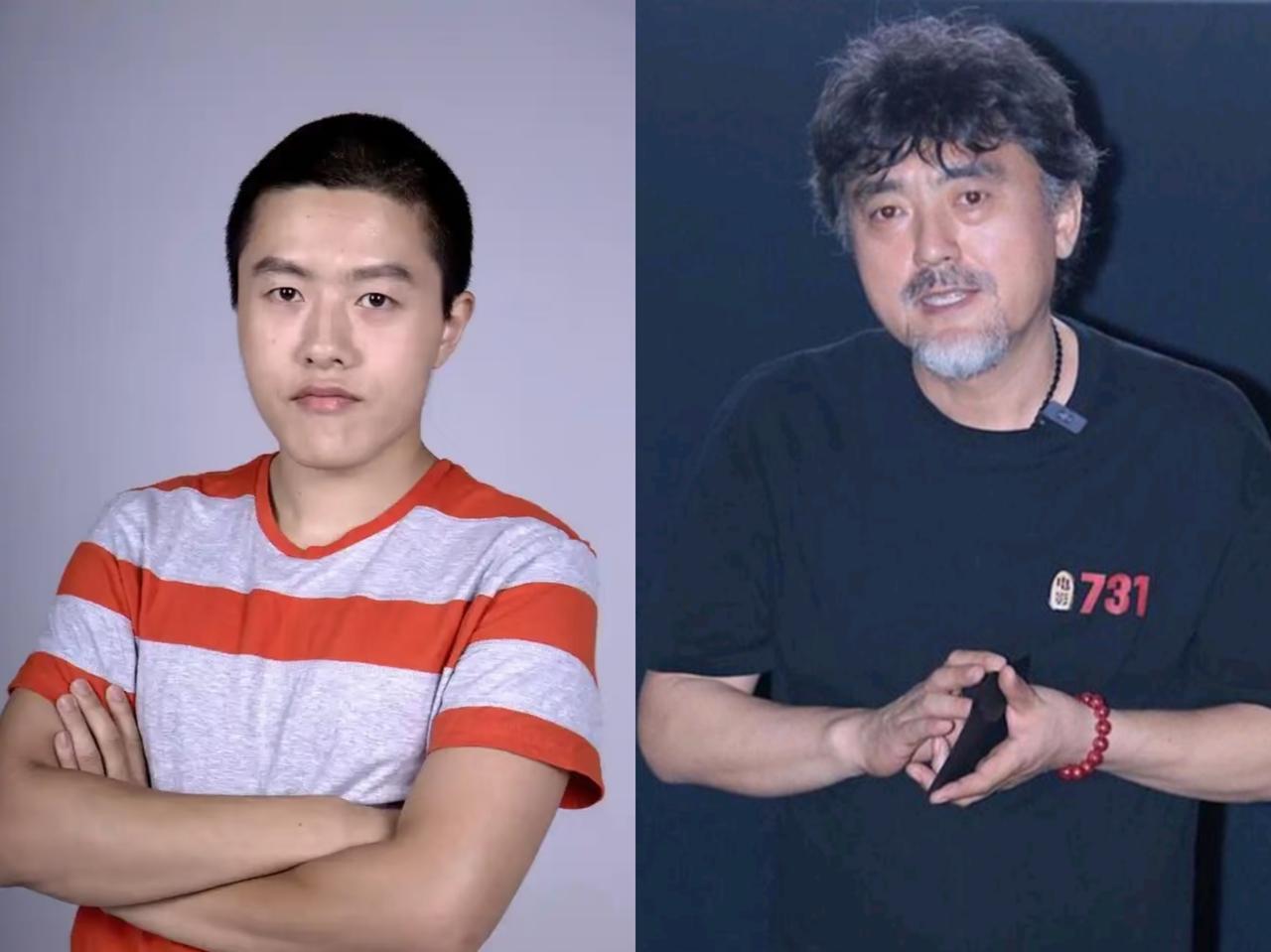 左边是饺子，45岁，四川人。右边是赵林山，50岁，吉林人。左边出身医学家庭