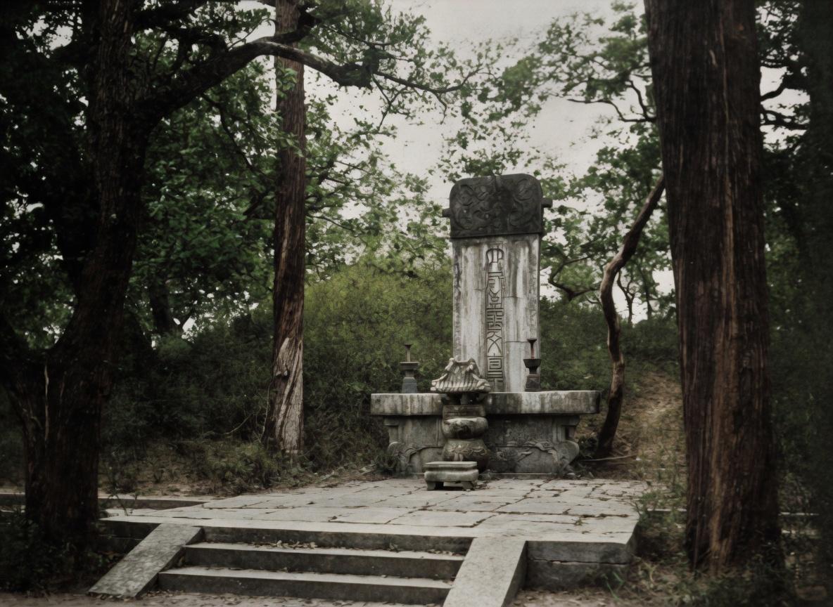 这是清末民初，山东曲阜孔林内，孔子墓的老照片，完美留存了近现代战乱、后世大规模修