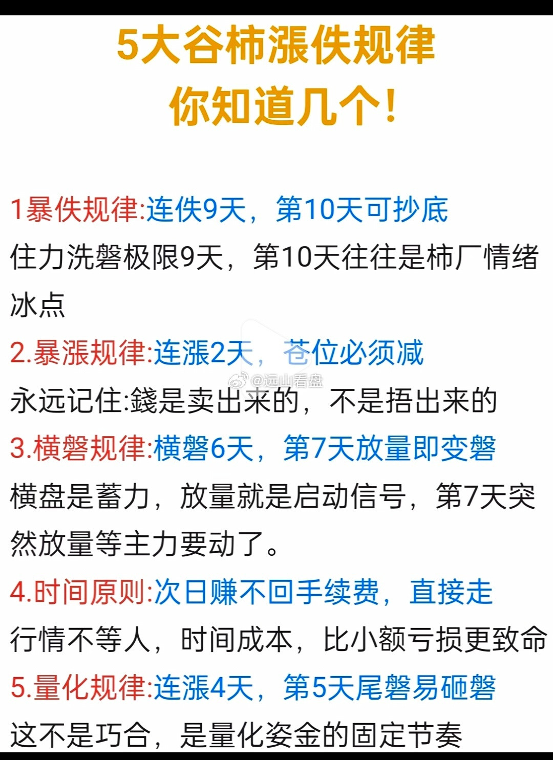 5大规律，你知道吗股市股票知识投资需谨慎股票