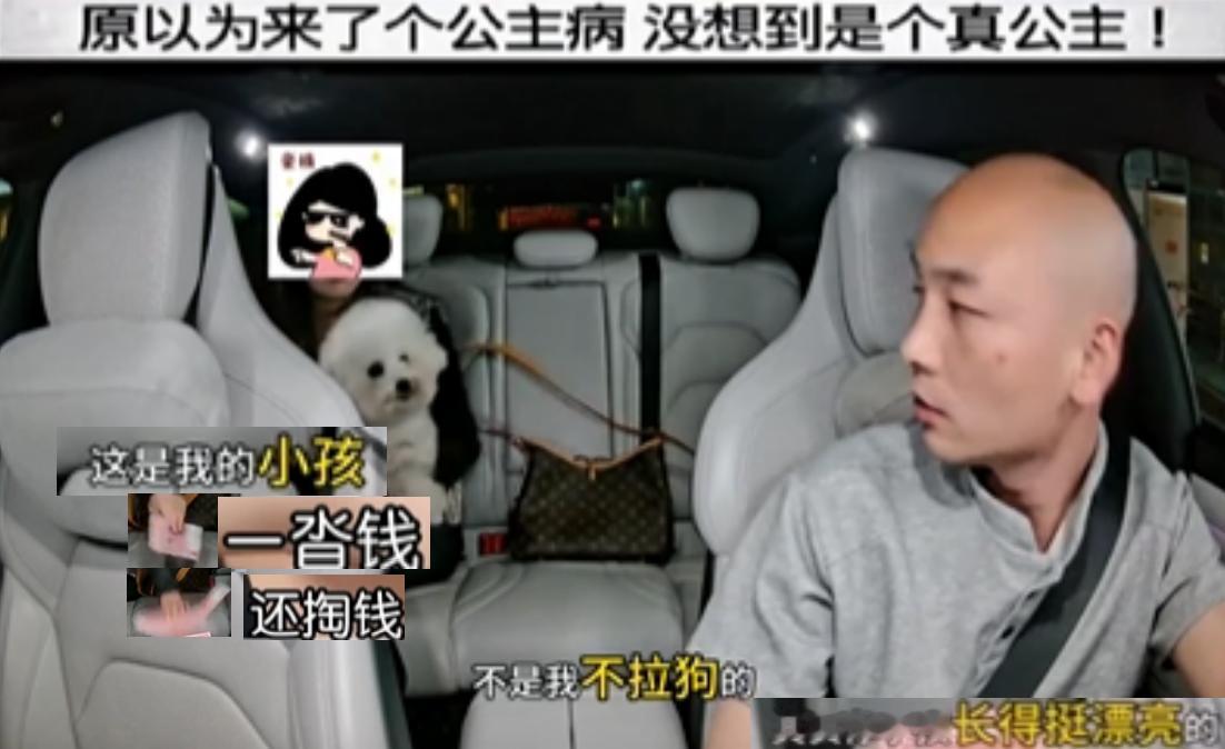 网约车司机本想婉拒带宠物的乘客，直言平台规定不方便拉狗。结果女生一本正经纠正：