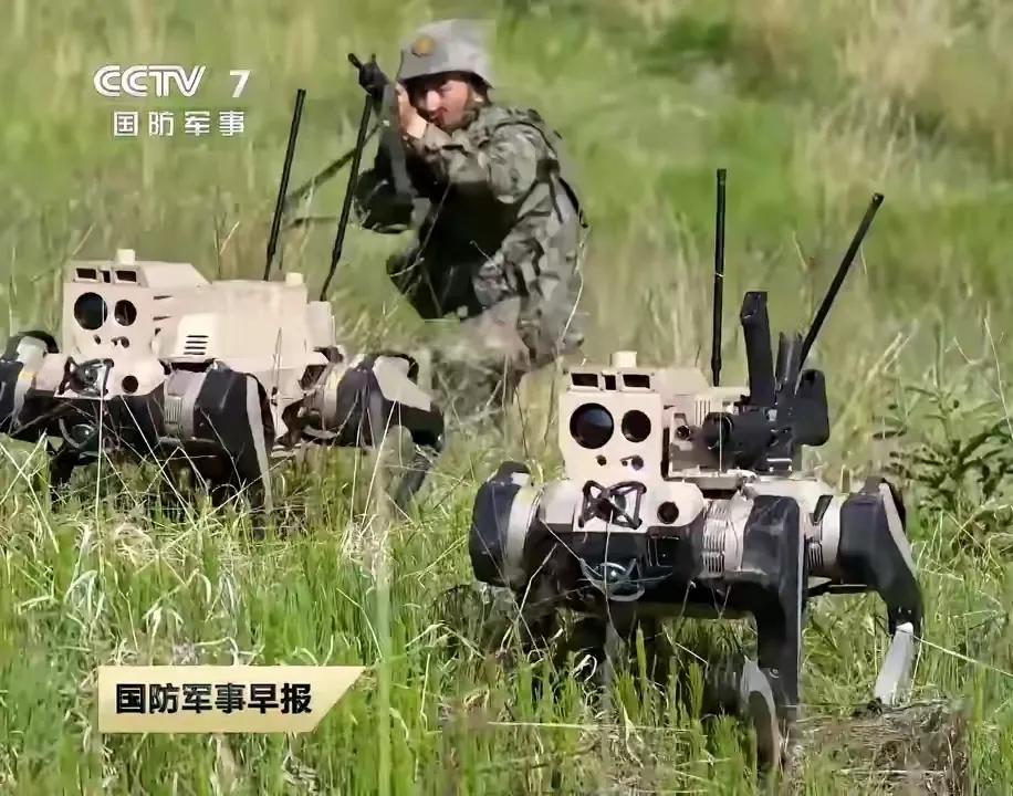 解放军实战演练，机器狼闪亮登场。就问老美一句：你们敢跟不跟？
