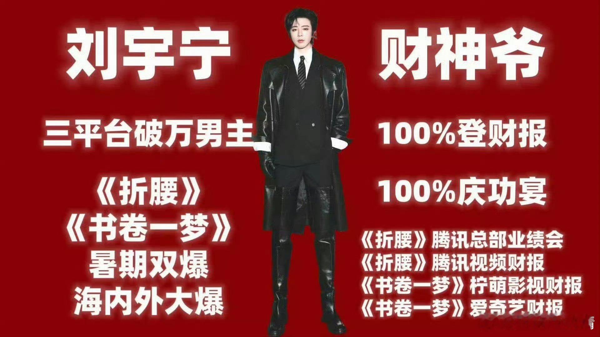 刘宇宁90男演员中坚力量折腰和书卷一梦报了？？？在国内都没有声音，还海外[捂脸哭]