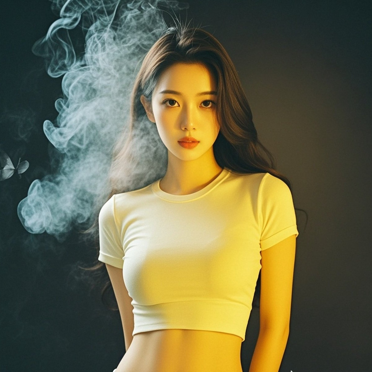 烟雾轻绕美人肩，丰腴韵味醉流年