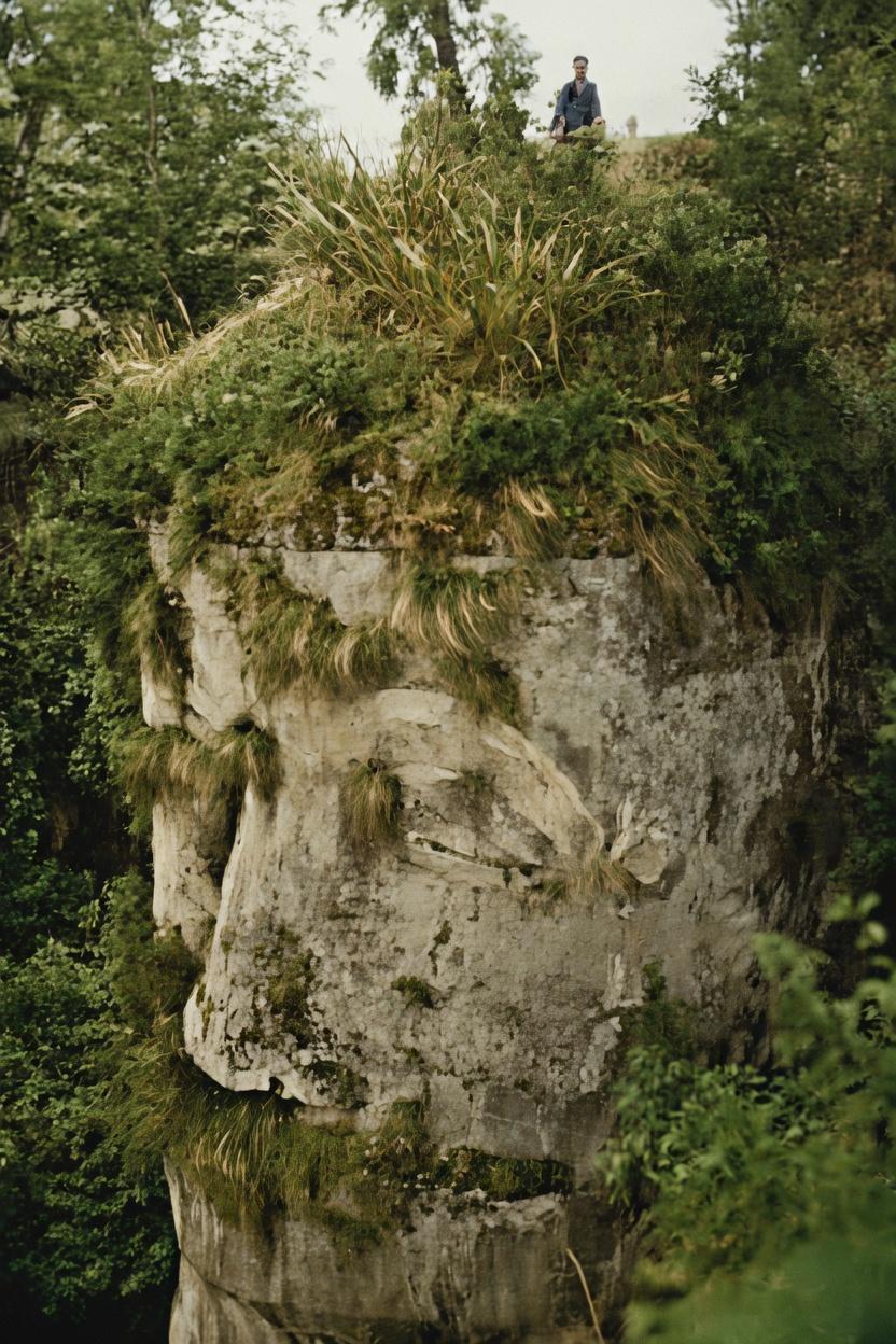 晚清民国初年，四川乐山未经过大规模修缮前的乐山大佛，71米高的唐代摩崖巨佛，因千