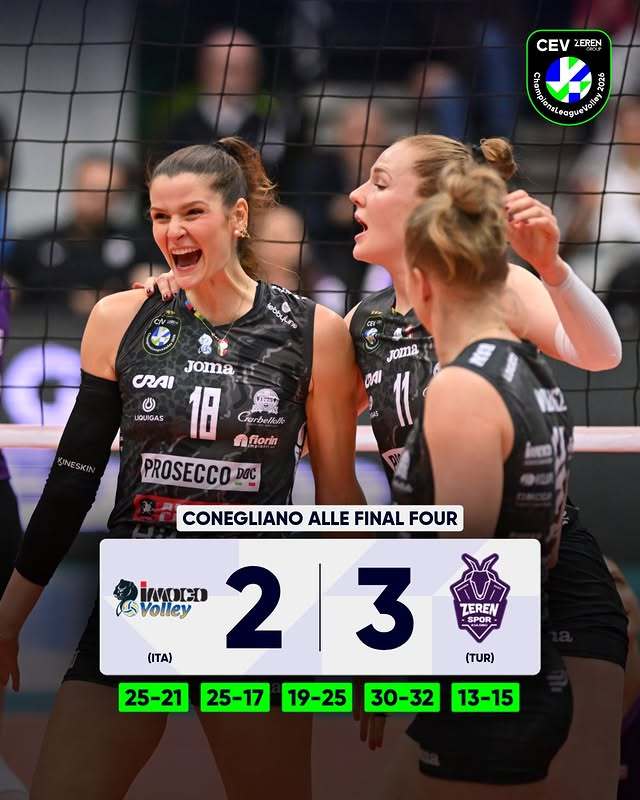 虽然桑塔确实有点蠢，但还是要祝贺朱婷和科内利亚诺俱乐部，顺利晋级伊斯坦布尔的四强