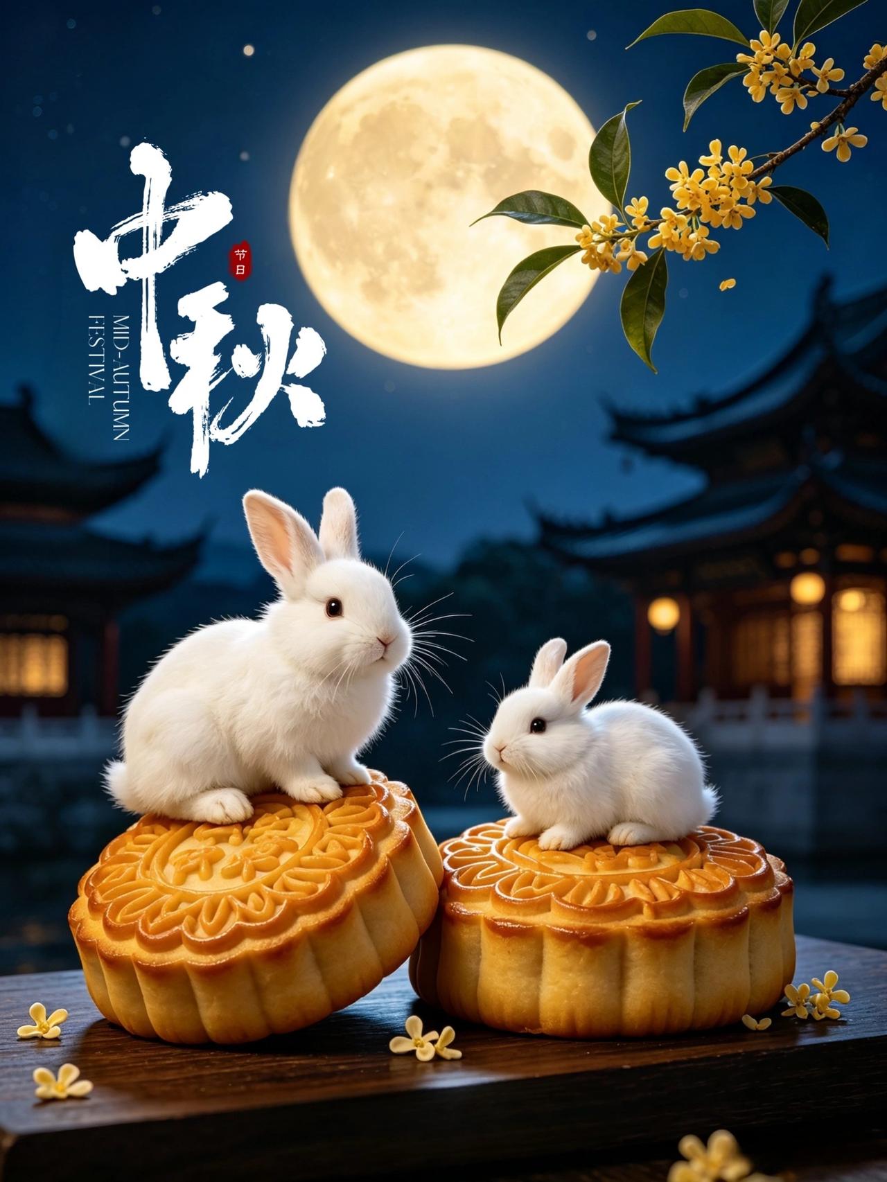 中秋节给家人们准备了月饼放在这儿啦👇！大家自己来拿，一人一个，不许多拿哦😜！