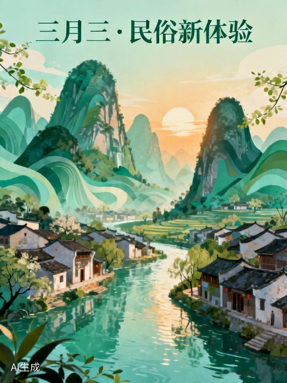 三月三，是个啥节？看武功的姜嫄水乡，周至水街都要举办以广西三月三为主题的活动。这