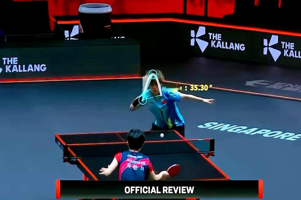 9比4领先，裁判突然判罚，王艺迪一个发球直接丢分！鹰眼挑战失败，心态瞬间崩了，被