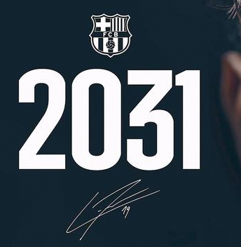 巴萨新星亚马尔续约至2031年，曾经避免与梅西比较如今无需