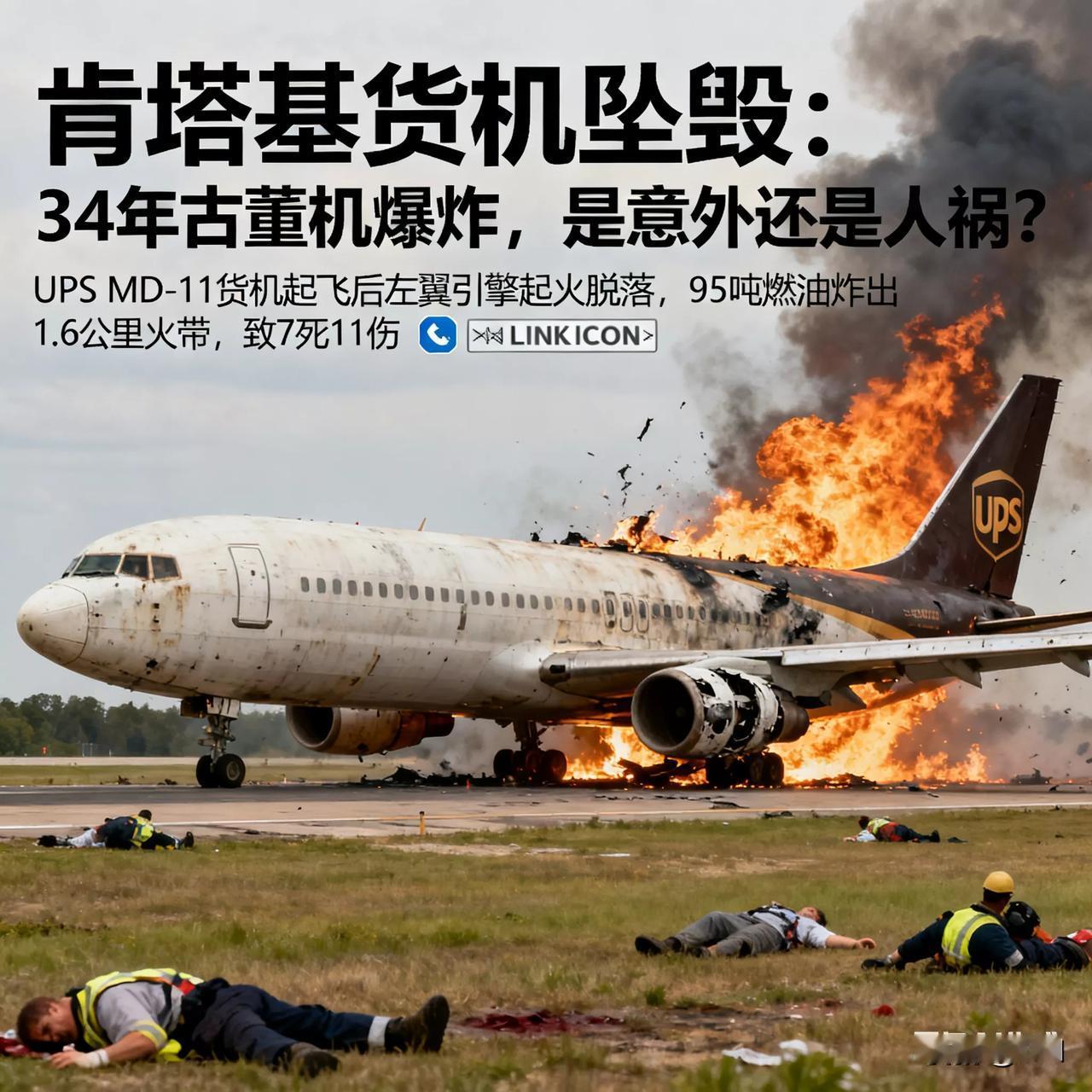 肯塔基货机坠毁：34年古董机爆炸，是意外还是人祸？UPSMD-11货机起