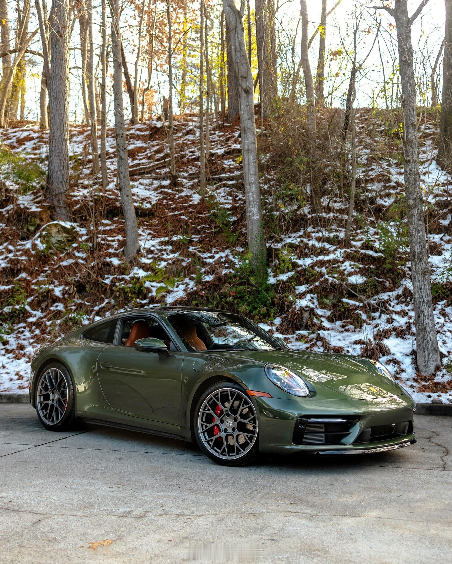 保时捷911Carrera4S橡木绿/干邑