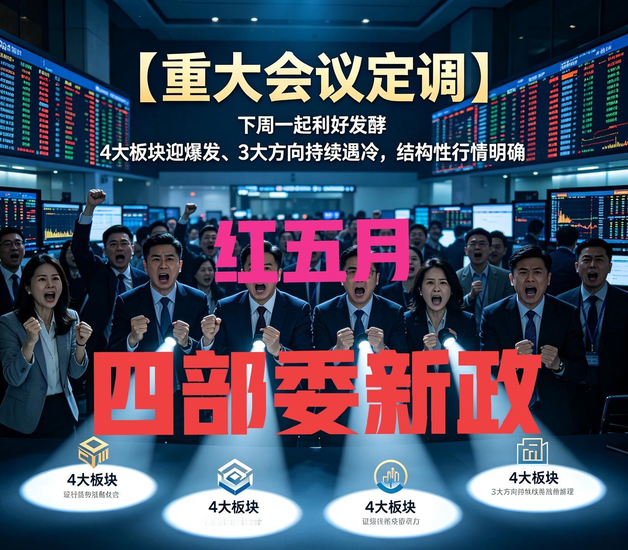 【重大会议定调】下周一起利好发酵，4大板块迎爆发、3大方向持续遇冷，结构性行情明