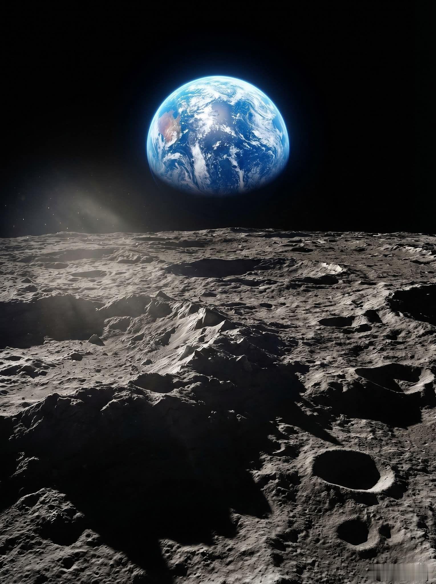 月球视角的地球阿尔忒弥斯2号