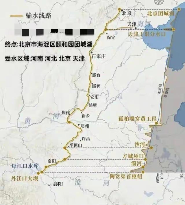 大家发现没有？南水北调工程中线工程有一个神奇的地方在于，它的沿线竟然基本上都流经
