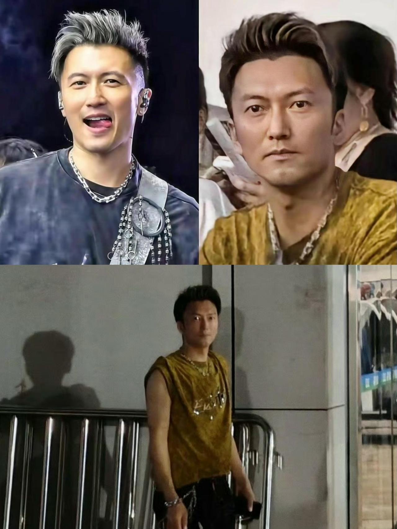 竟然有人撞脸谢霆锋，还去现场看了谢霆锋演唱会。一个长相酷似谢霆锋，穿搭也很