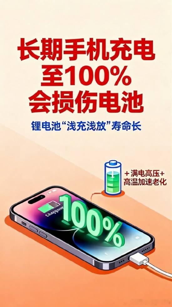 手机次次充到100%也伤电池80%才是更佳选择央视新闻近日转发中国科学院物理研