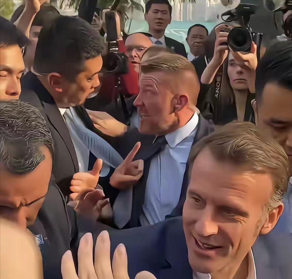 法国总统访华现场保安吵架，两国“保镖站位”引争议，背后原因竟是……最近网上热传