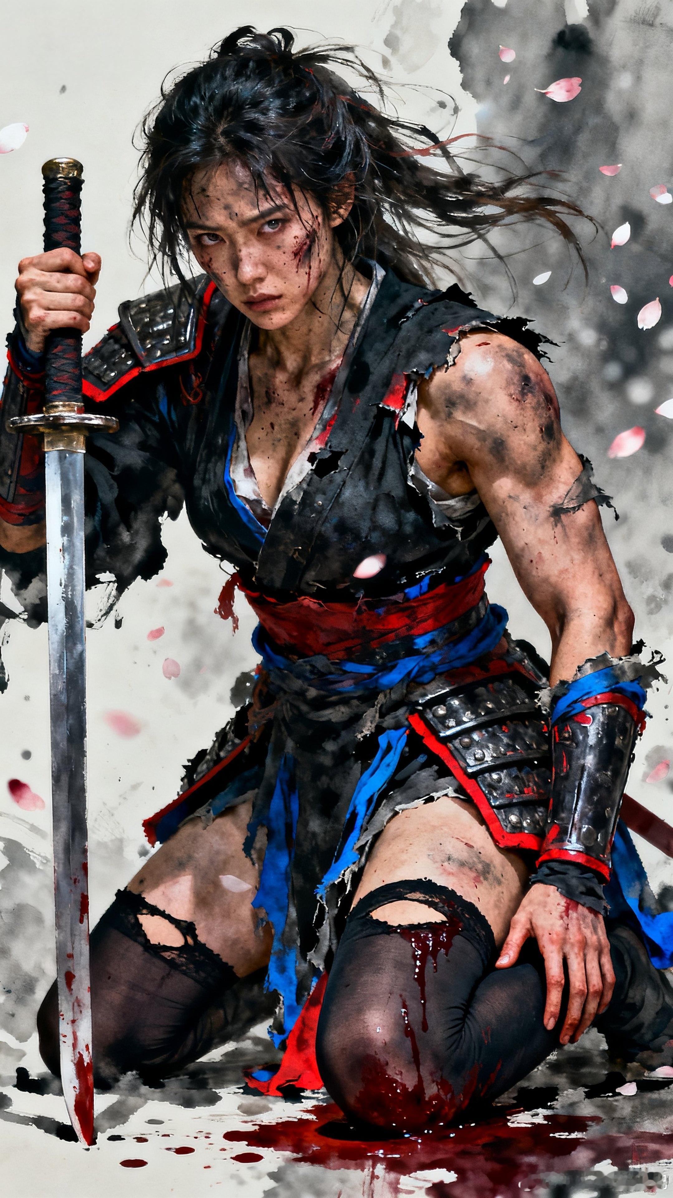 精彩人像战损美女​​​