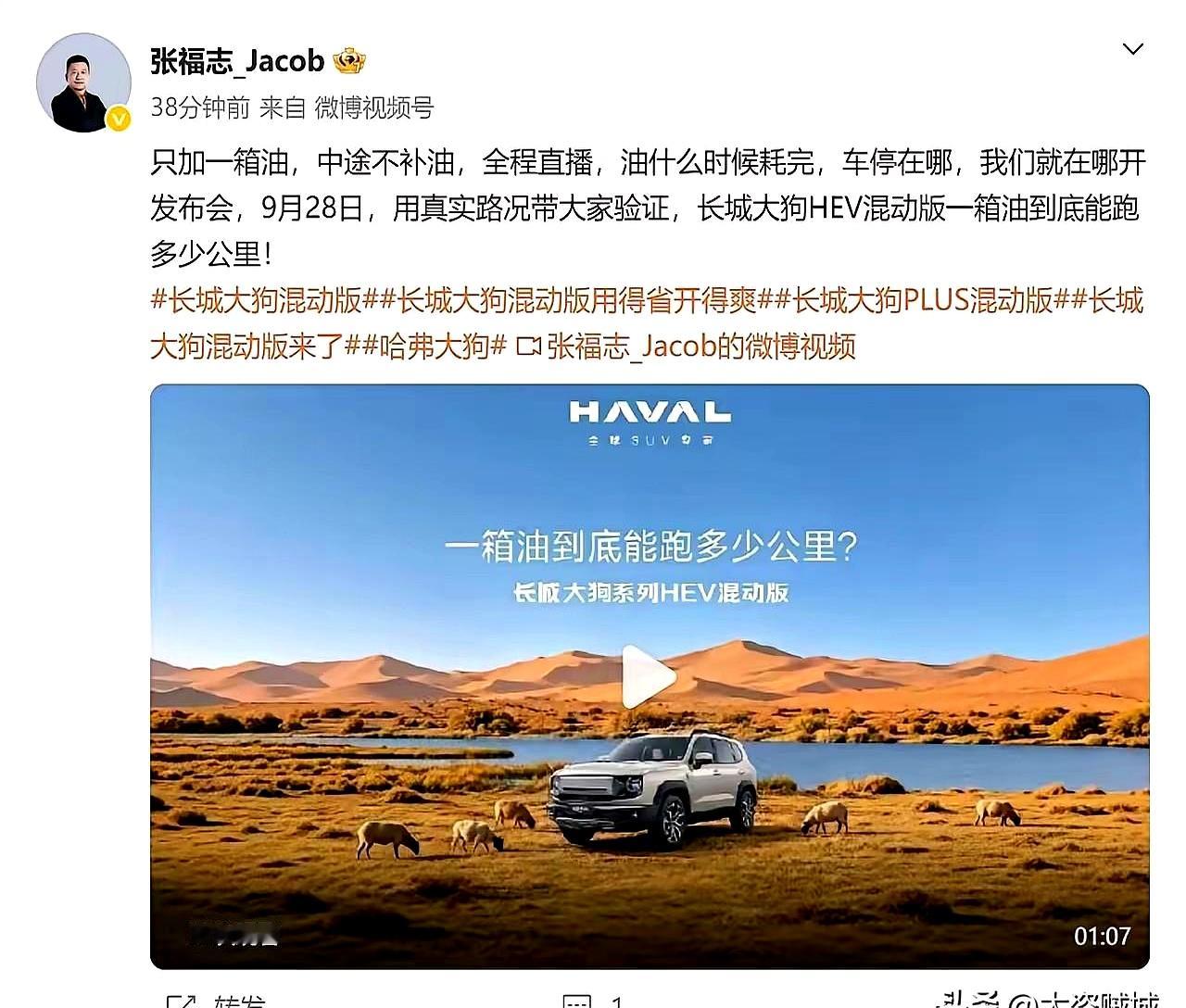 现在的车企发布会总算干了件人事，不再拉个大屏幕念PPT吹虚标油耗了。哈弗大狗直接把发布会搬到了马路上