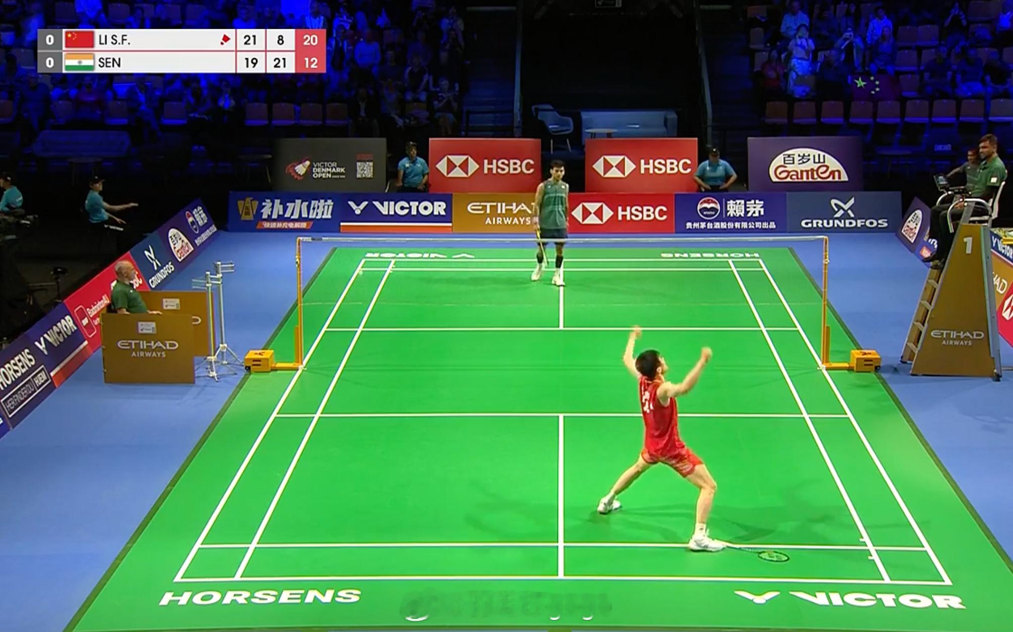 汤杯李诗沣2比1拉克什亚为国羽点亮冠军航线🇨🇳1-0🇮🇳第一场