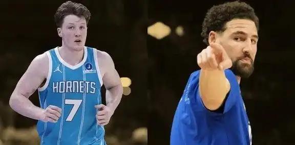 克莱·汤普森看到黄蜂的康·克尼普尔，眼中满满都是曾经的自己。克尼普尔是202