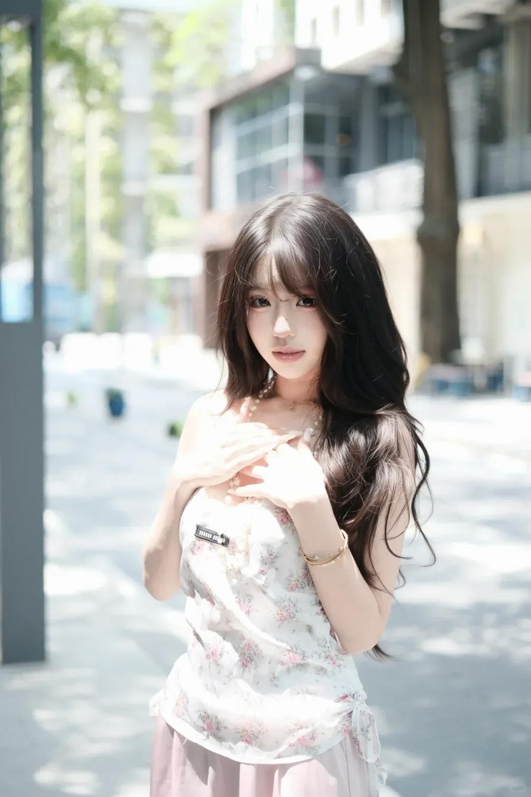 美女的魅力能有多大？街头漫步的悠闲时光分享唯美的美照你觉得什么样的美女算是天然