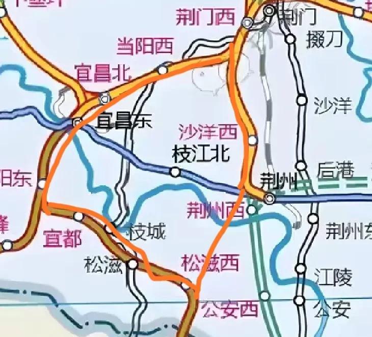 李埠大桥建设在加速，荆荆高铁要南延，将向何方去？好好看看下面这地图吧！在已有的荆