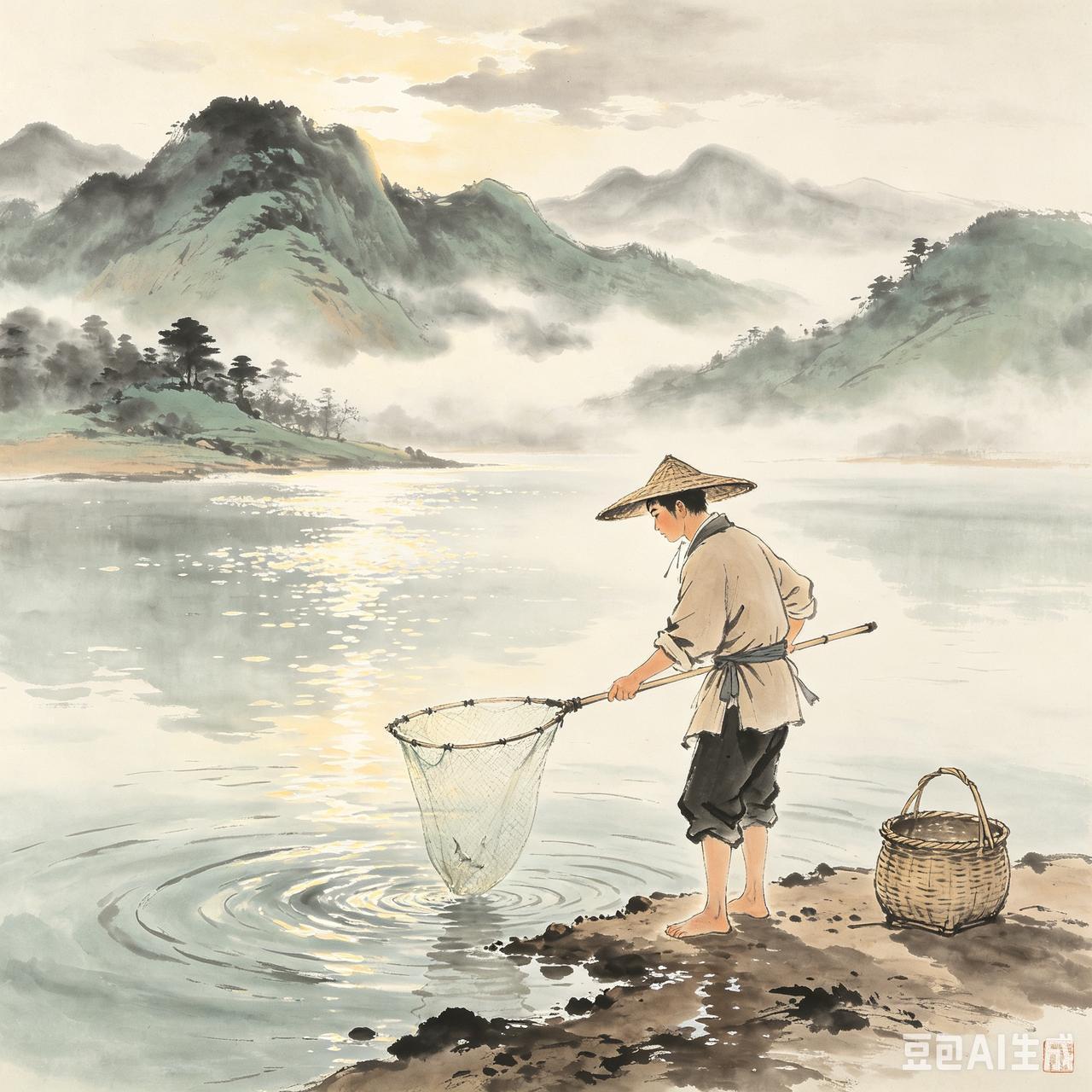 明朝万历年间，有个叫林浩的年轻人，常年在湖泽边打渔。这人有个怪癖——高兴了就对