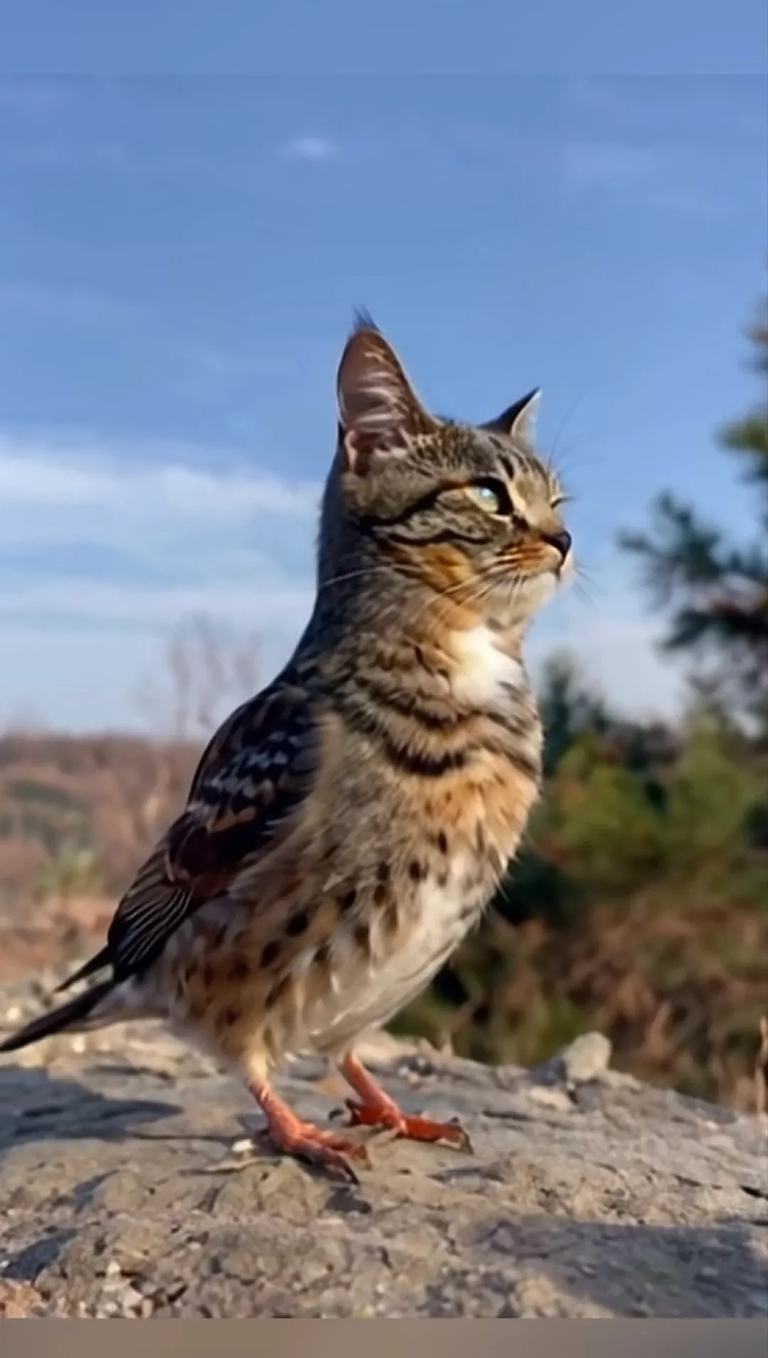 这是猫头鹰吗，第一次看到这么近的镜头，友友们评论区里说一下，是不是猫头鹰？