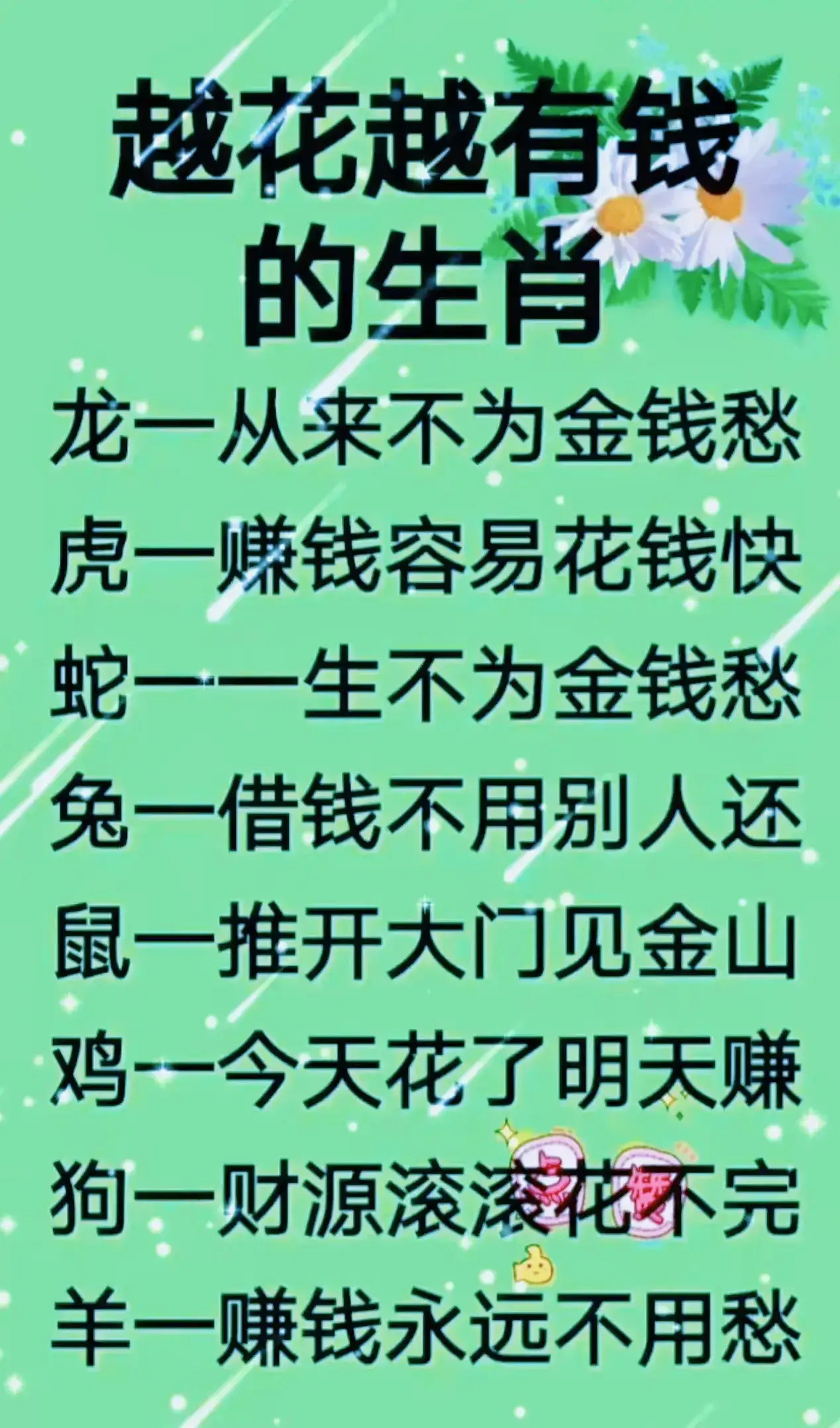 十二生肖金钱观，越花越有钱的生肖解析！