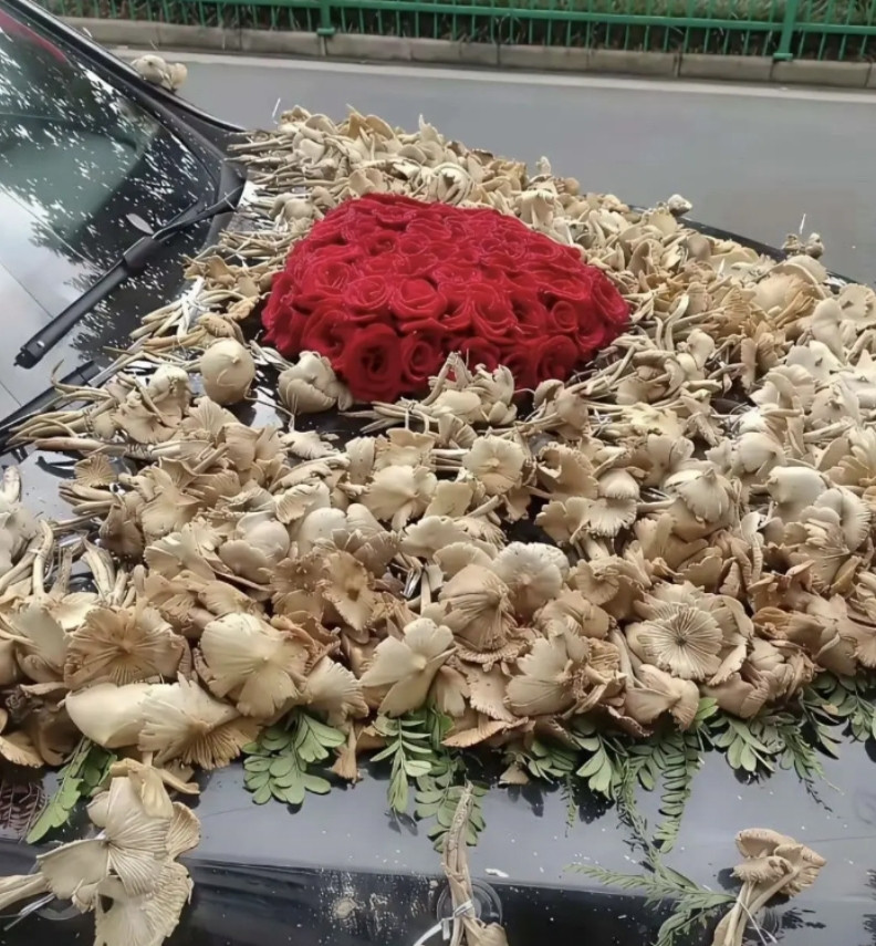 第一次看见这样布置的婚车，有啥寓意不？