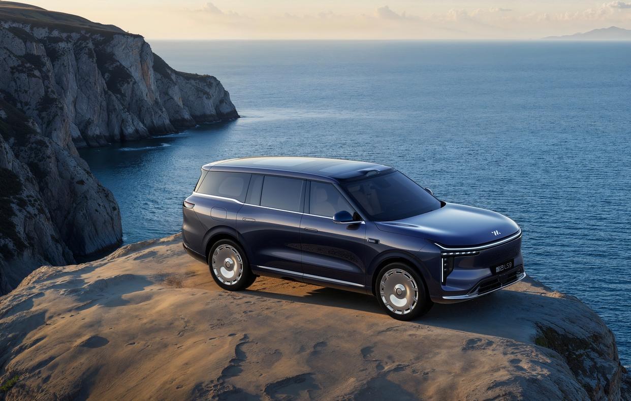 “技术核武”智己LS9在百花齐放的广州车展上，堪称同级别的显眼包，“全系标配百万