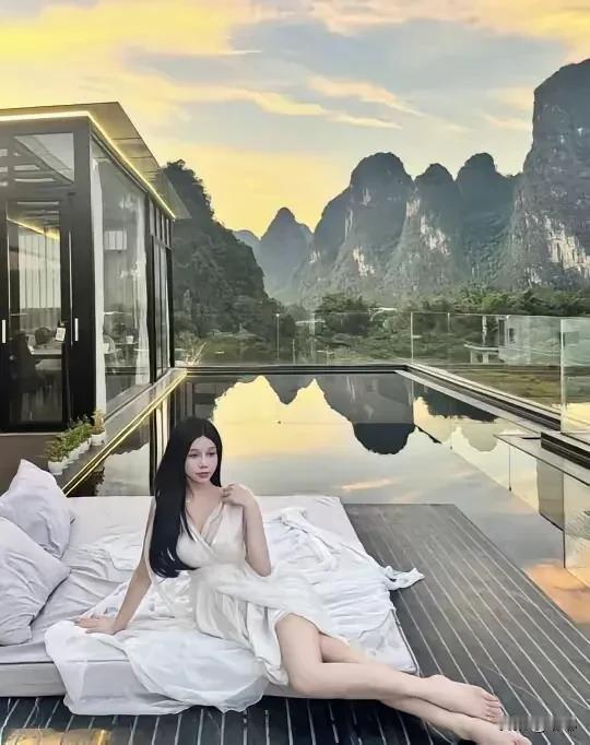 美人，美景美出新高度风景美照风景，美女美景山水美人图自然之美人入画美人