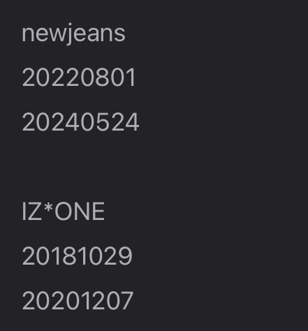newjeans活动时间竟然比izone还短​​​