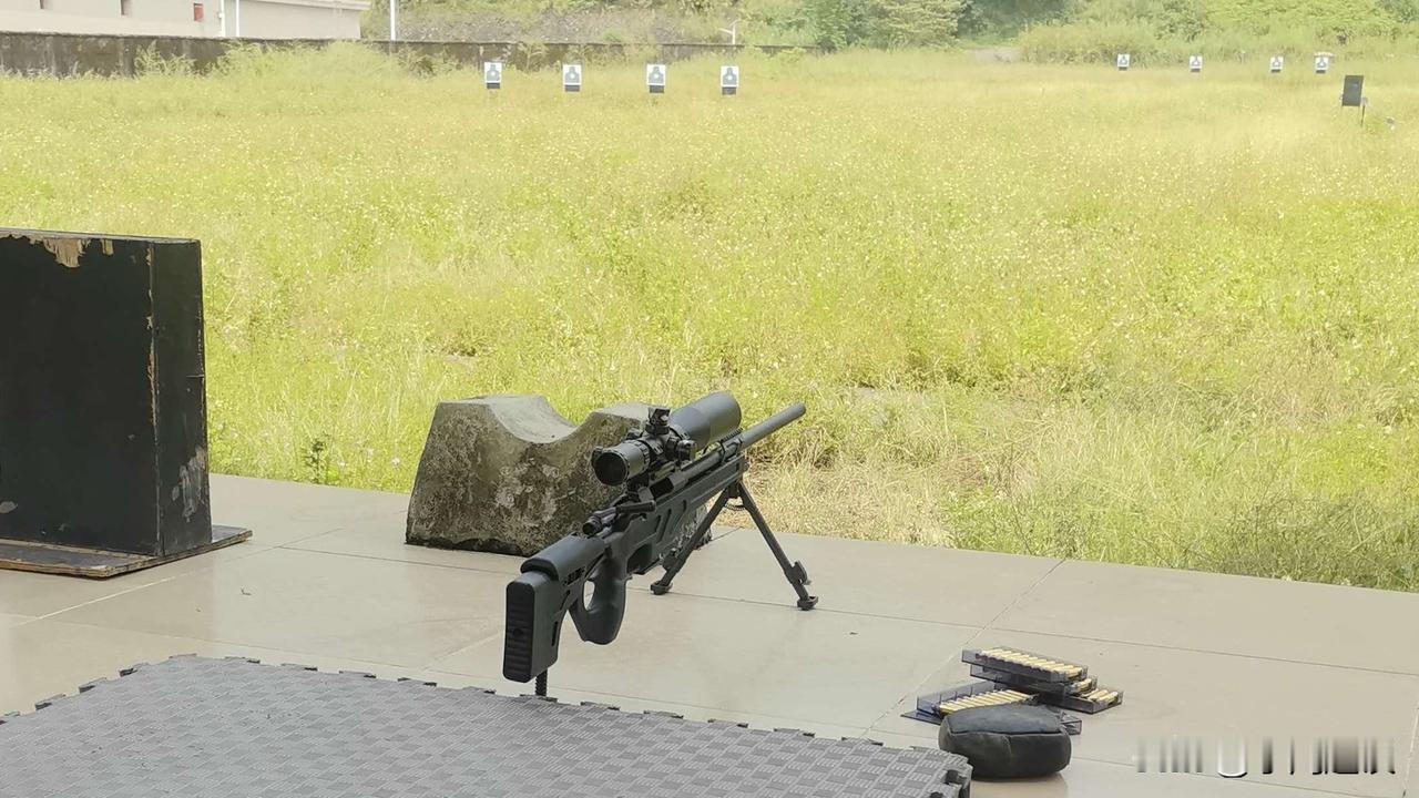 300米卧姿有支撑，固定胸环靶狙击枪实弹射击准备