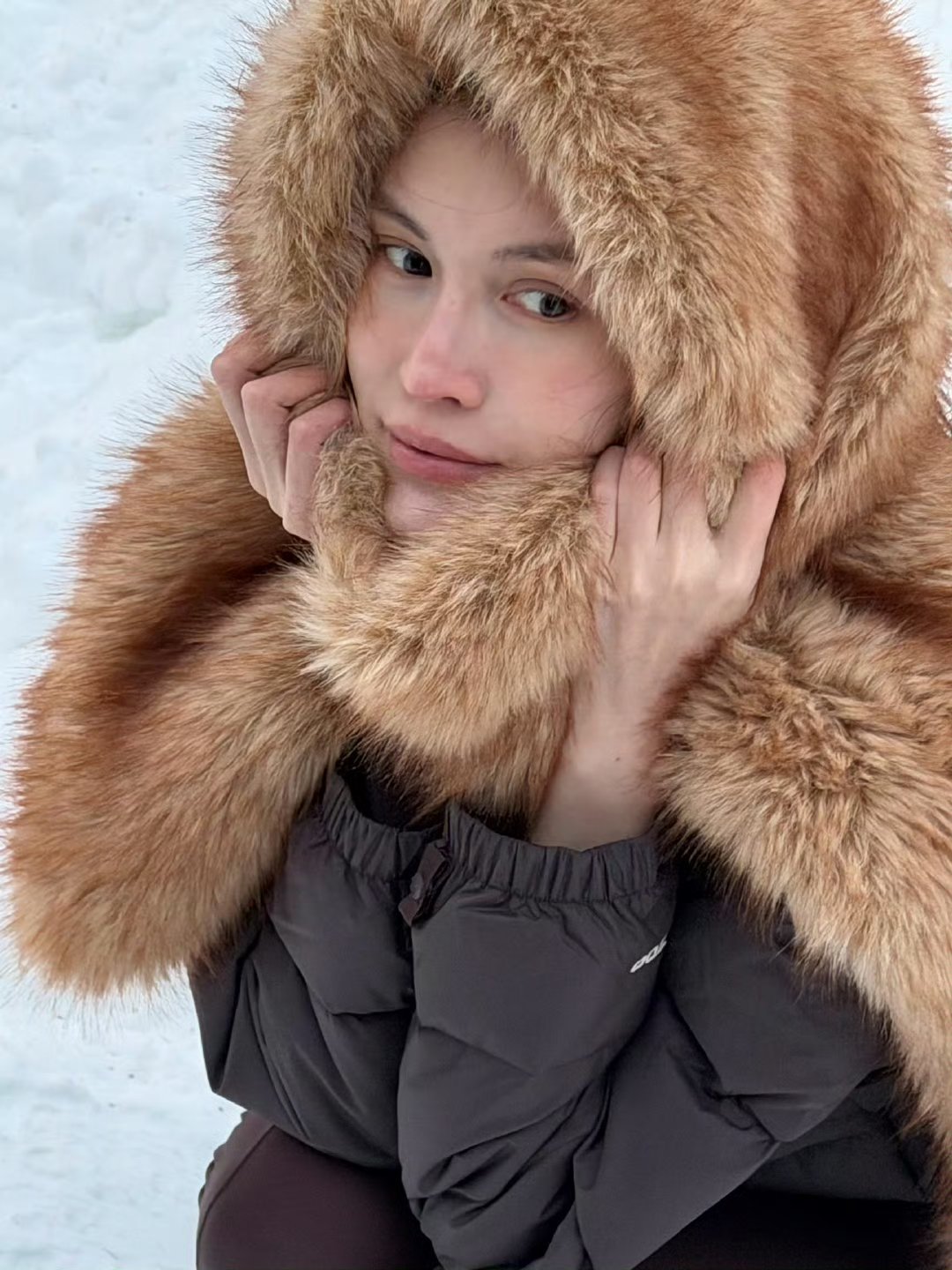 何穗雪中素颜怼拍好漂亮好独特的风格