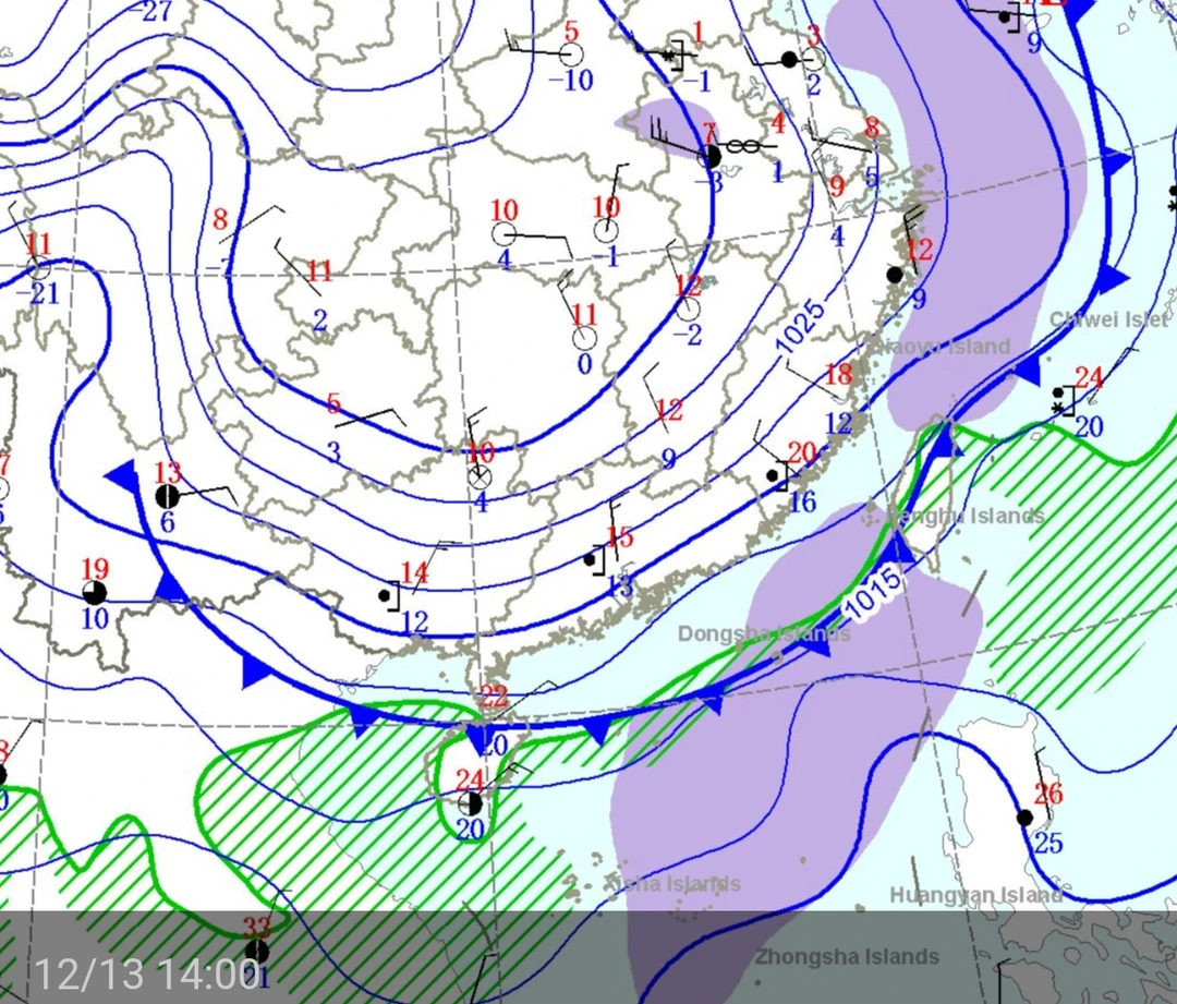 广东尝试入冬，寒冷干燥，周二宣告入冬失败