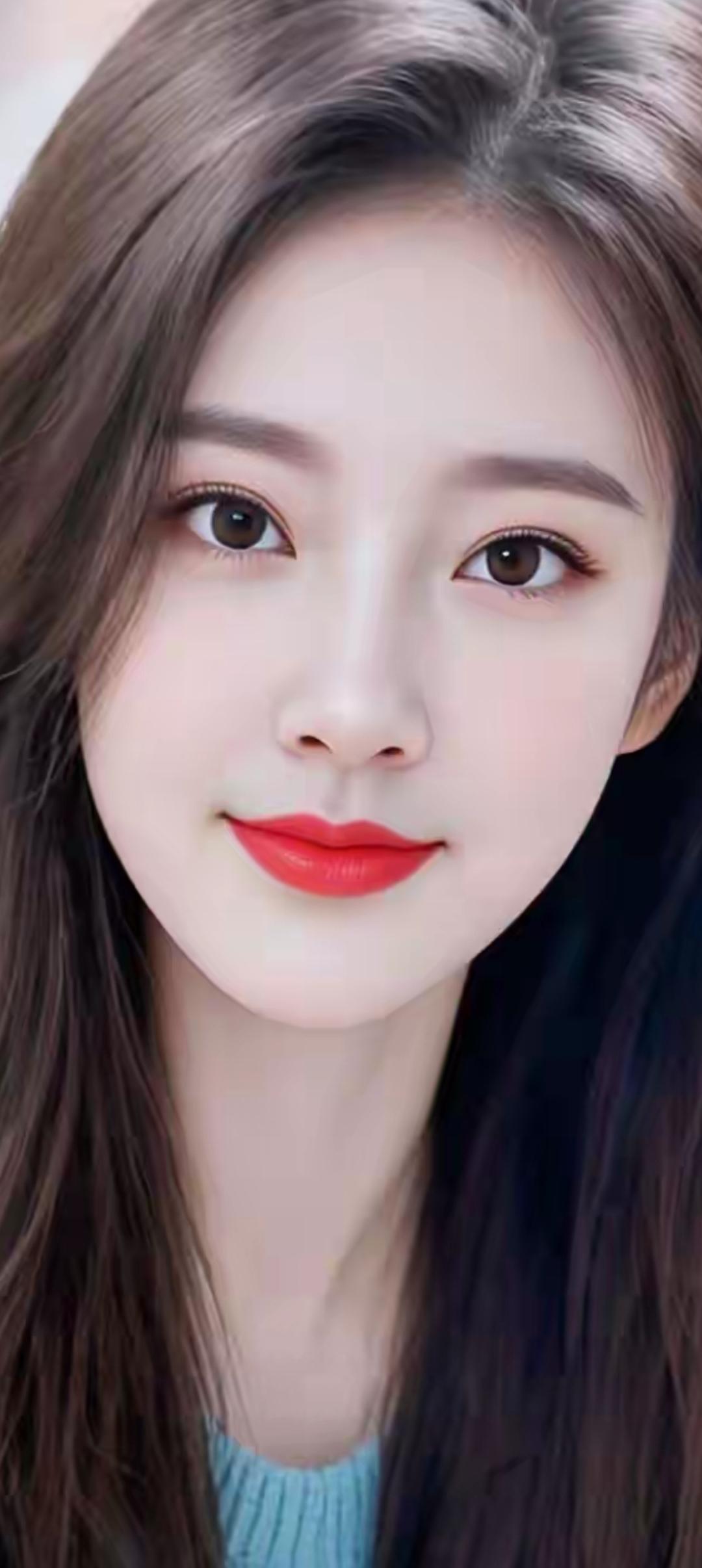 甜美可人的微笑，温柔的发丝，让人心动不已！😍✨