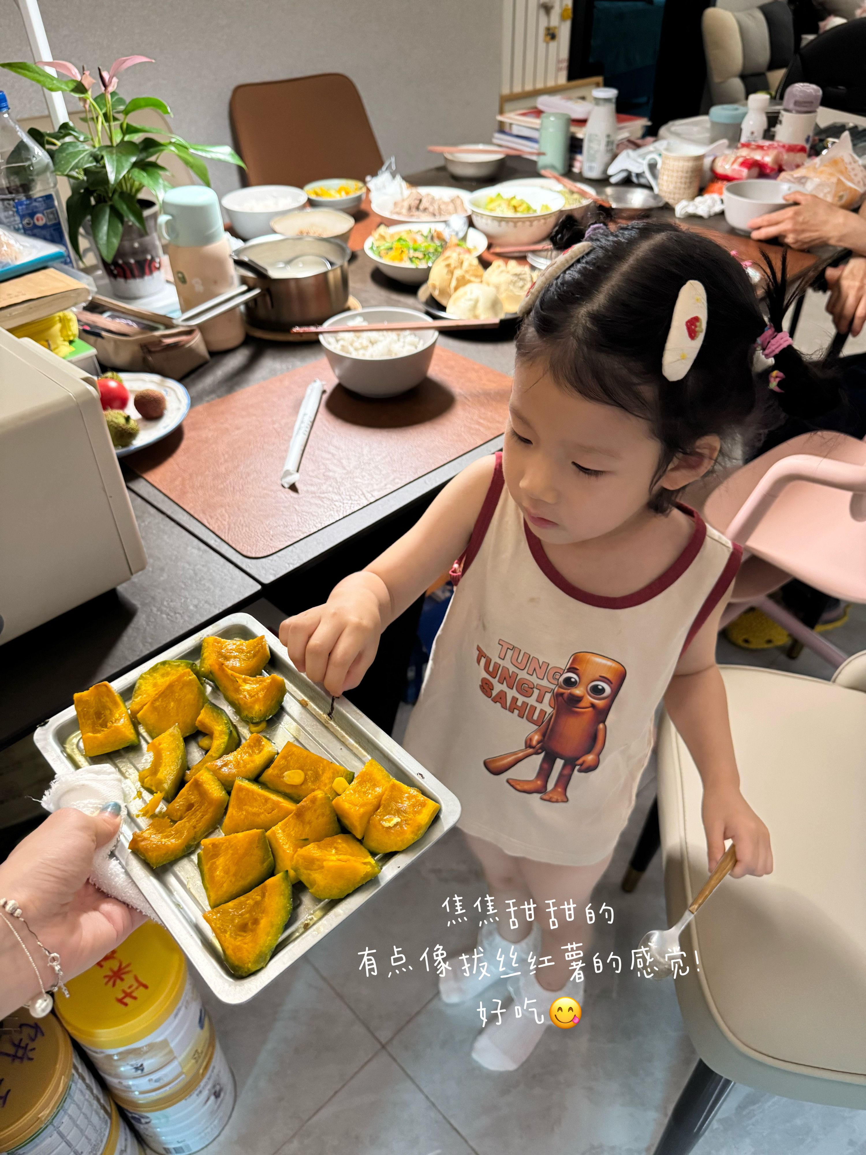 🎃🧡🥧这是按小醇儿要求准备的她说很满意！做了个焗南瓜和烤南瓜甜甜的都好