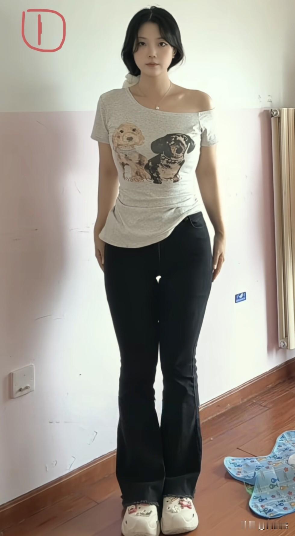 她俩一样的体重和身高，看上去谁瘦一点？