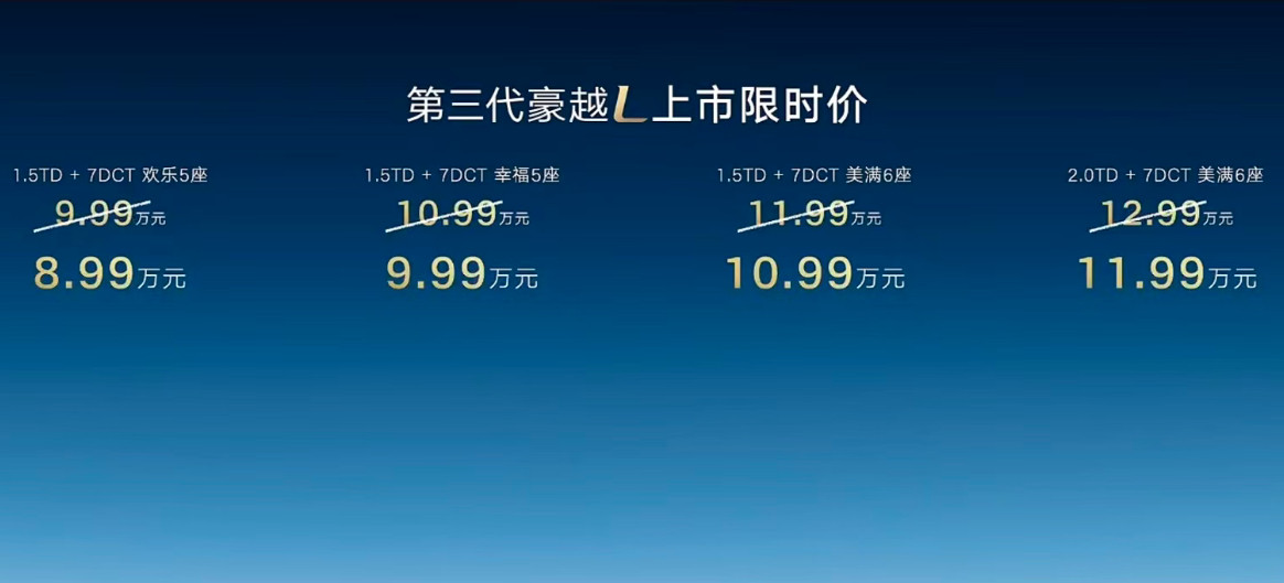 8.99-11.99万的豪越L还要啥星越L啊，香多了教授觉得这车的性价比很高，比