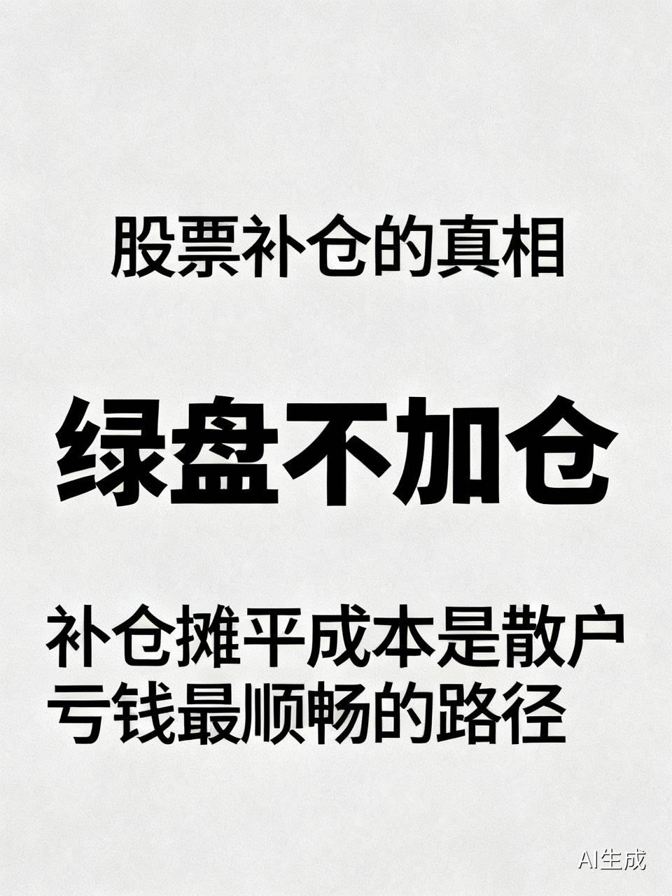 股票补仓的真相，说点得罪人的大实话我发现个怪事，身边炒股的朋友，十个里有八个