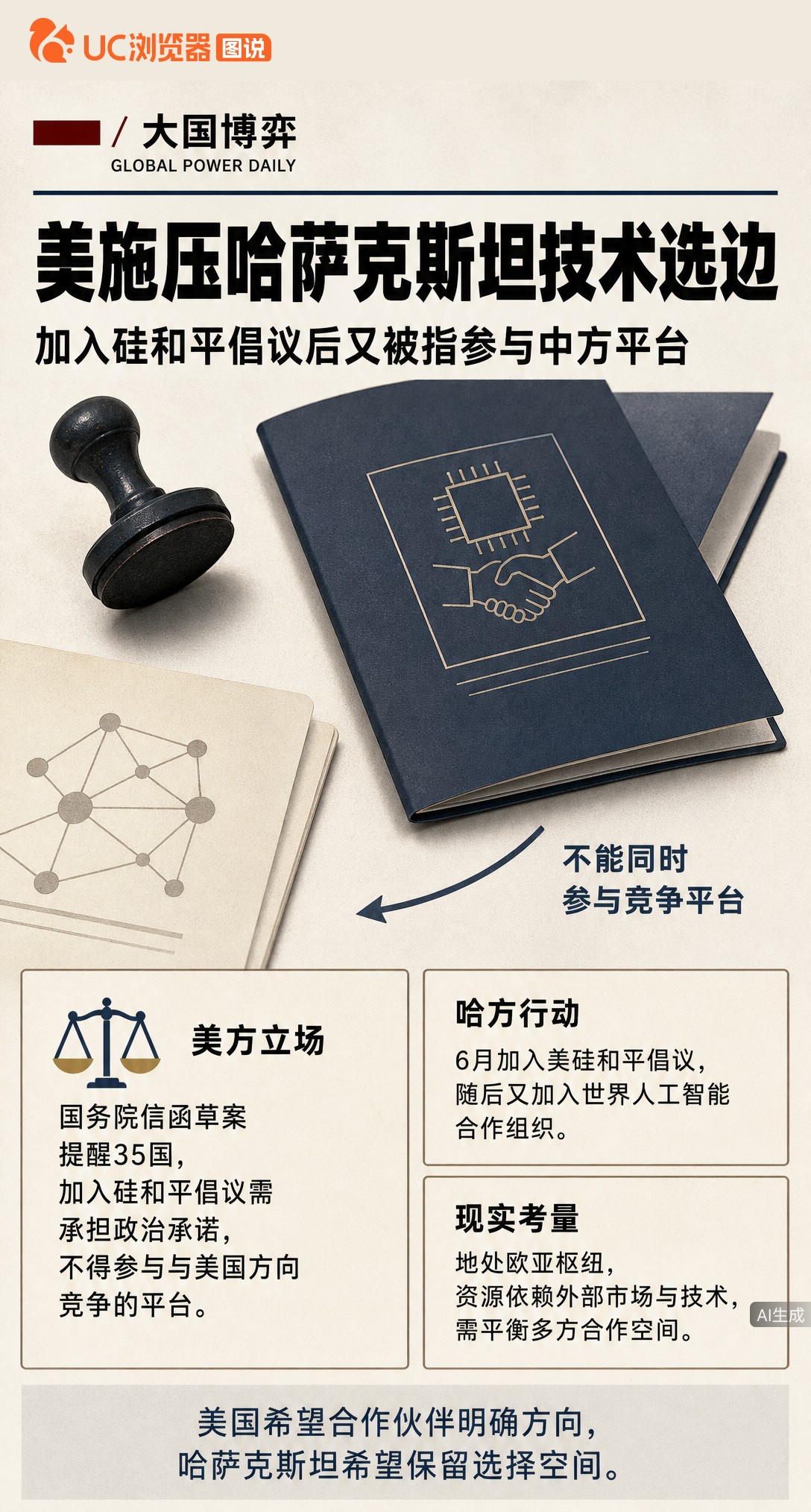 据路透社披露，美方内部信函草案提醒35国：加入“硅和平”就不能参与竞争平台。这被指针对刚加入中美两个