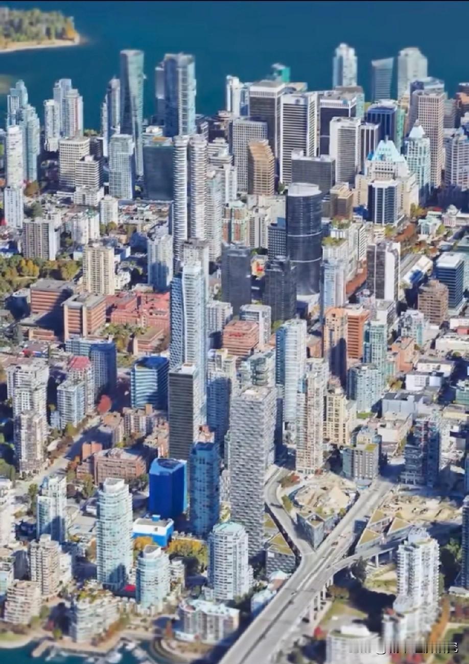 加拿大城市温哥华这城建如果放在我国城市里属于几线城市的水平呢？图片里属于加拿大城