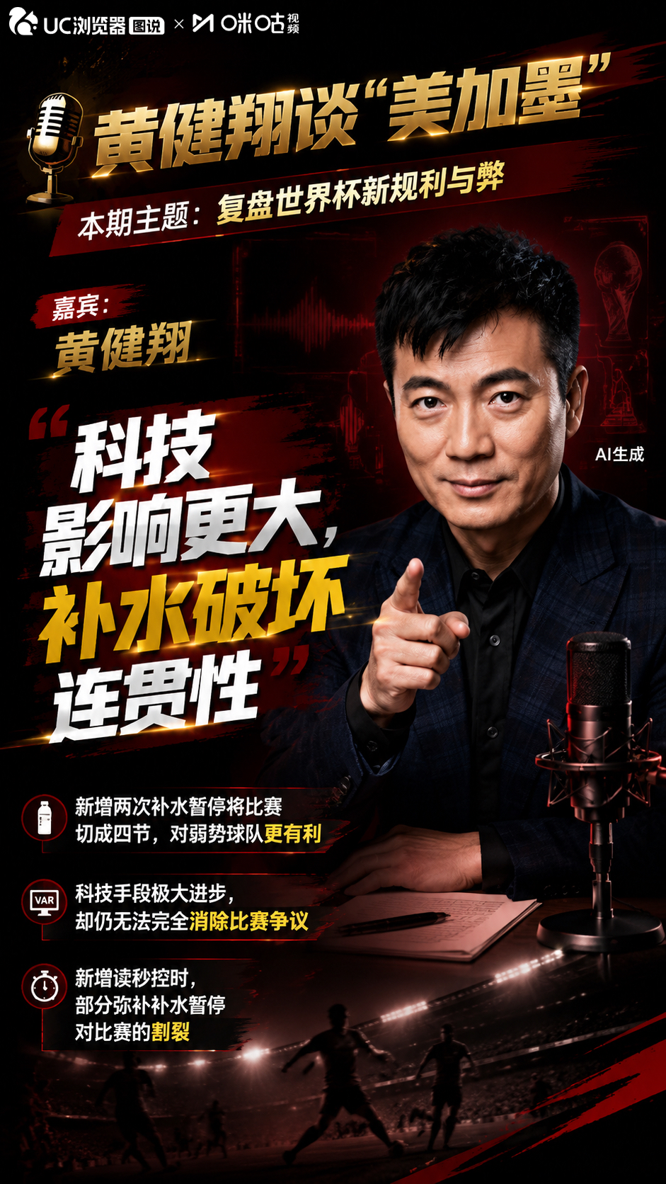 黄健翔复盘世界杯新规利与弊